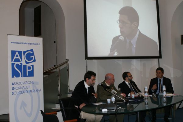 Gianluca Ales (Skytg24), Generale Massimo Fogari, Dario Moricone (Rai), Oliviero Bergamini  (Rai)